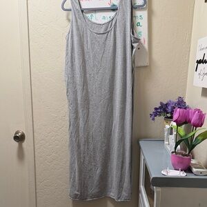 Elegant Gray Sleeveless Dress